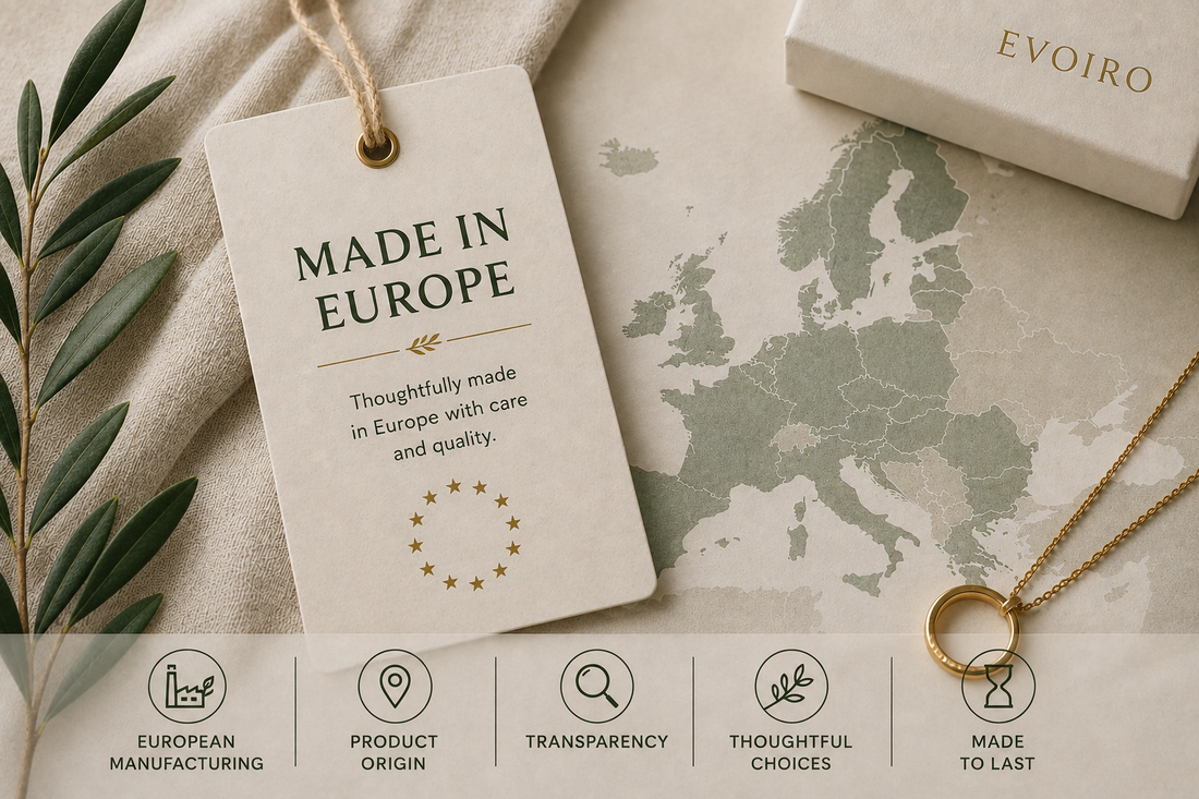 Made in Europe label representing European manufacturing and product origin