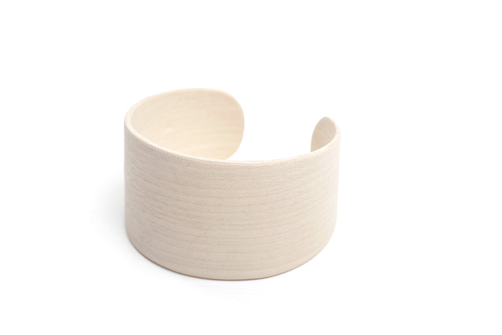 women’s Nordic wooden cuff bracelet stack minimalist Scandinavian jewelry