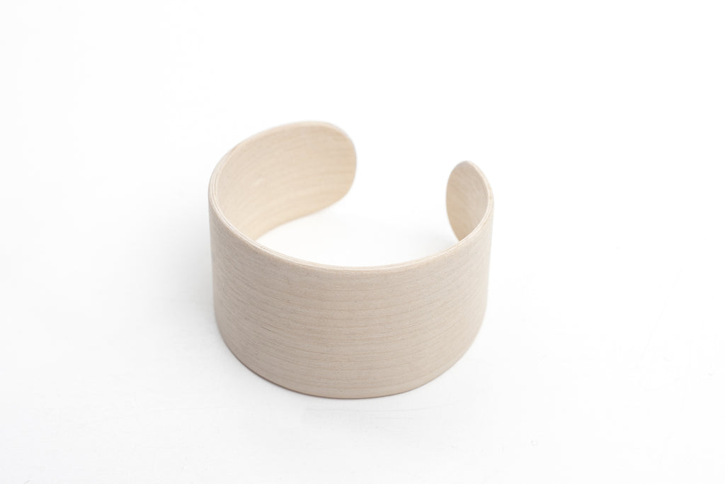 light wood cuff bracelet natural minimalist jewelry Nordic style