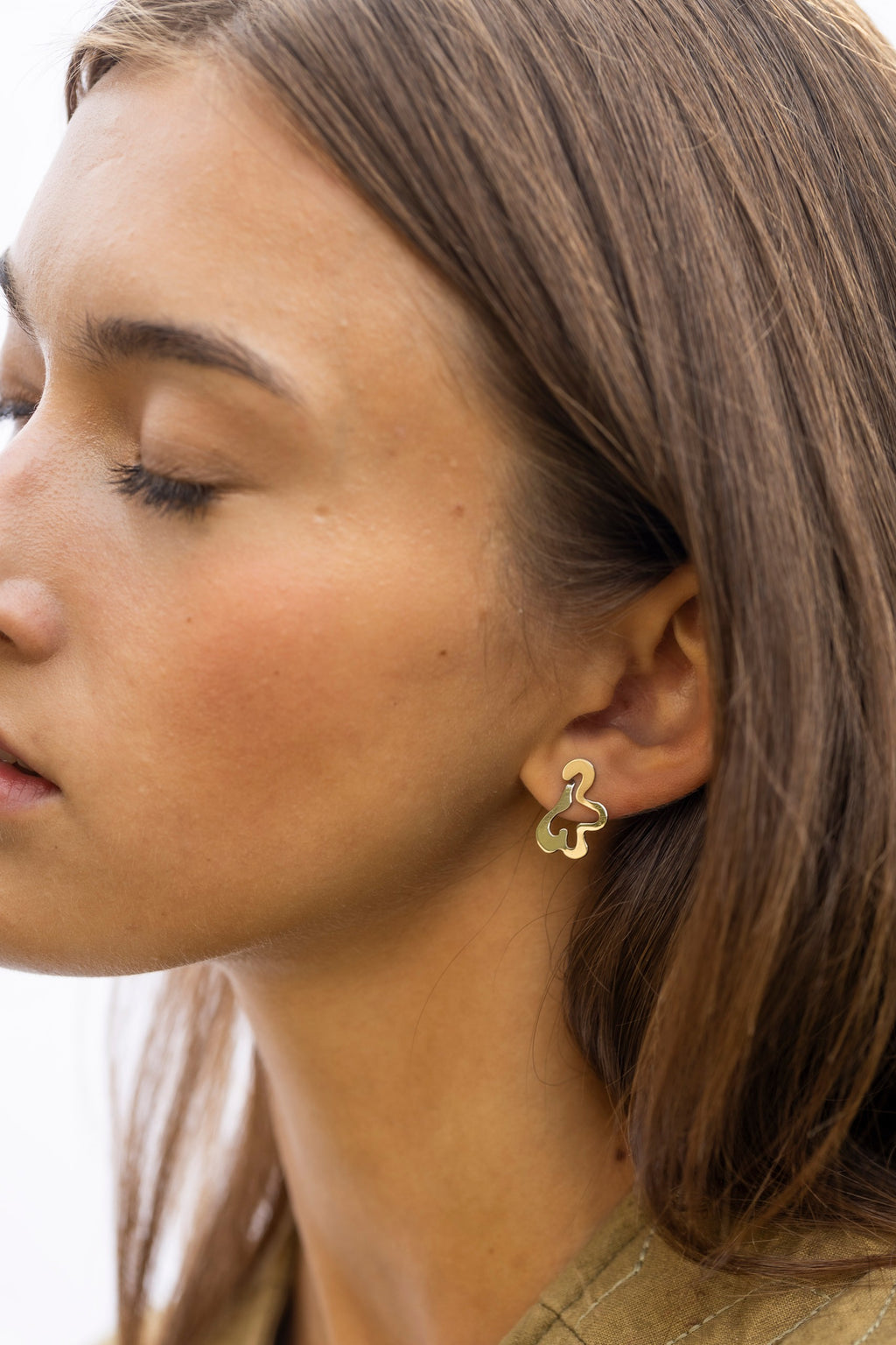 minimalist Nordic earrings women soft tones elegant Scandinavian jewelry