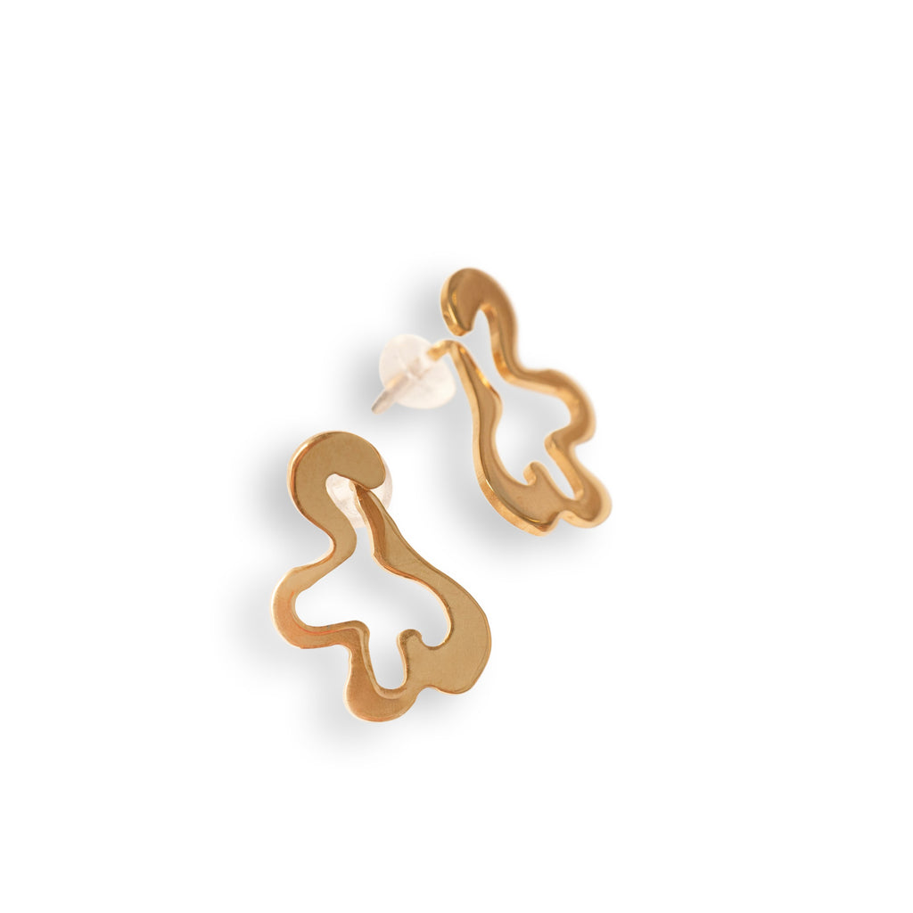 minimalist Nordic earrings soft tones delicate jewelry