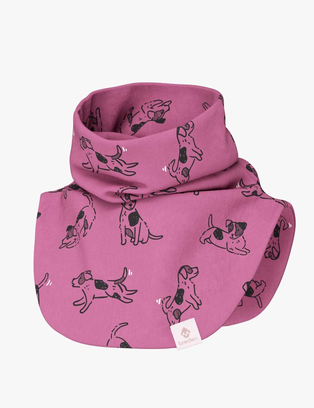 Kids Neck Warmer For Autumn And Spring TARON - Pink Dogs