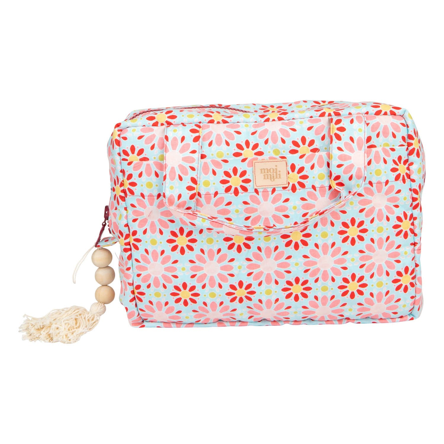 Make-Up Bag Set of 2 - Red Flowers