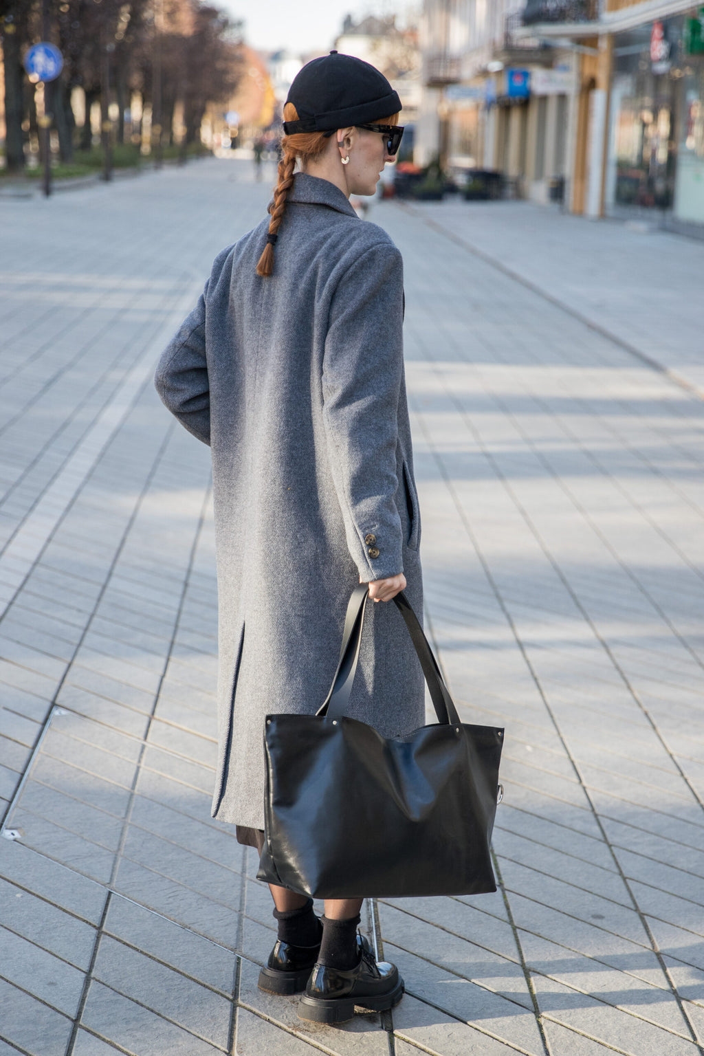 Large Handbag Lima - Soft Black Leather