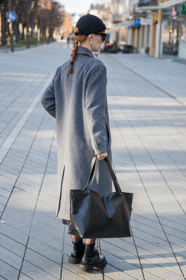 Large Handbag Lima - Soft Black Leather