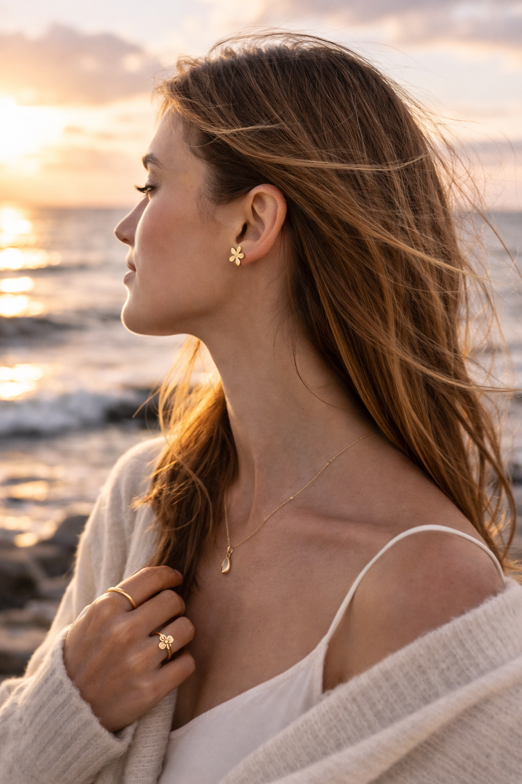 women’s Nordic earrings set minimalist romantic jewelry