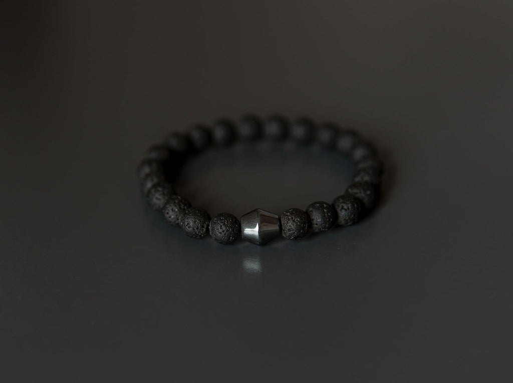 Obsidian Lava Stone Bracelet