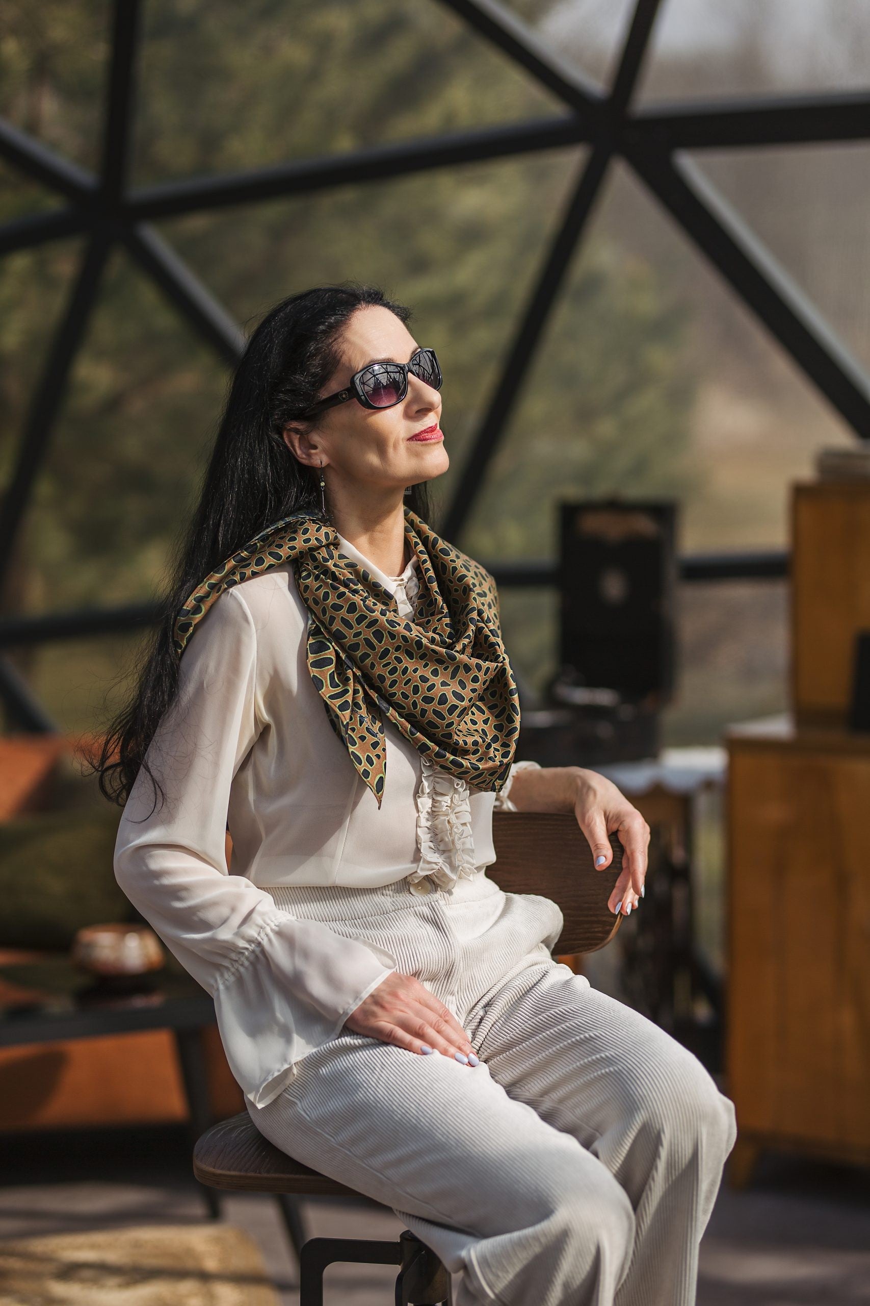 Scarf Curly Little Leopard