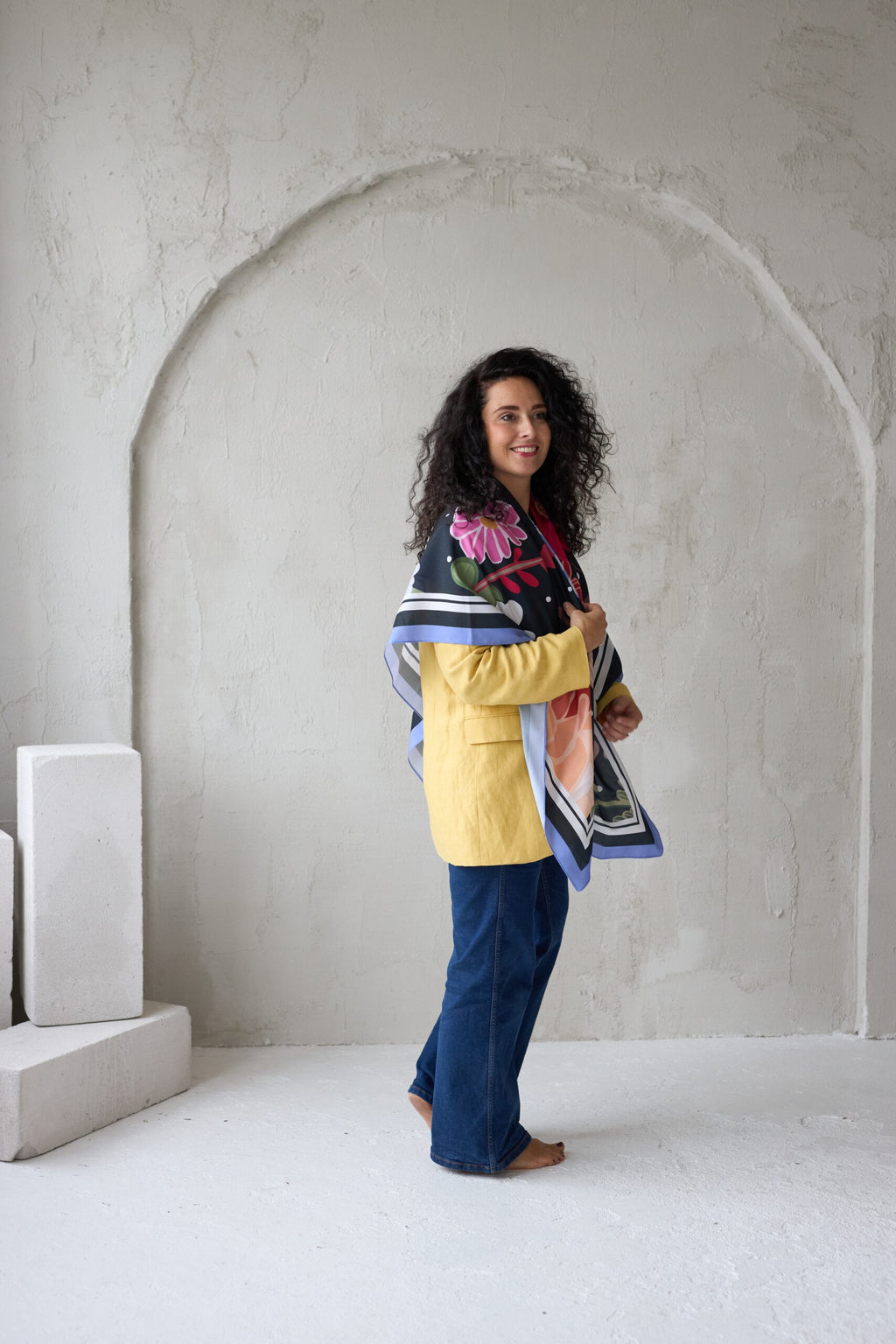 Scarf Curly Summer Night