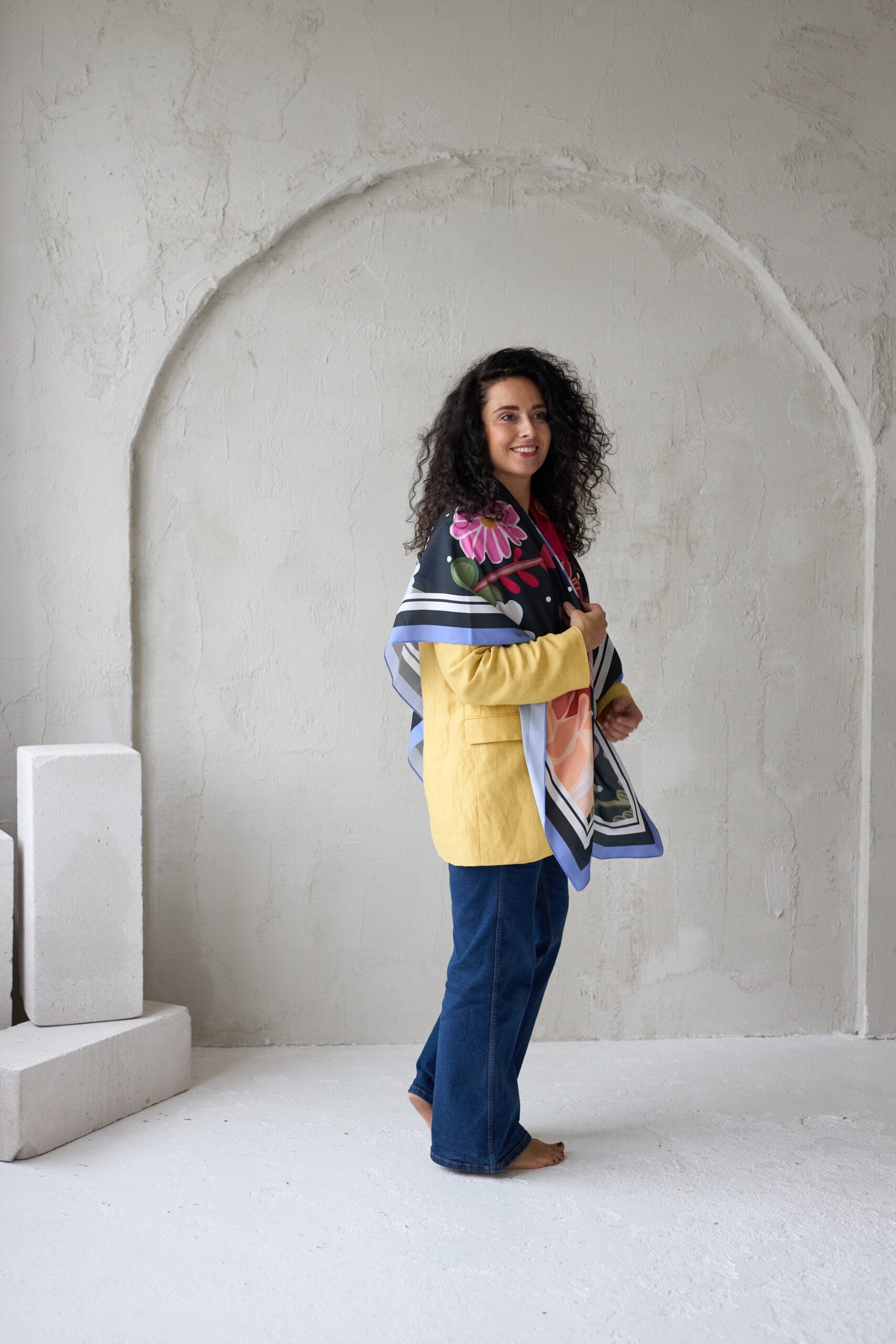 Scarf Curly Summer Night