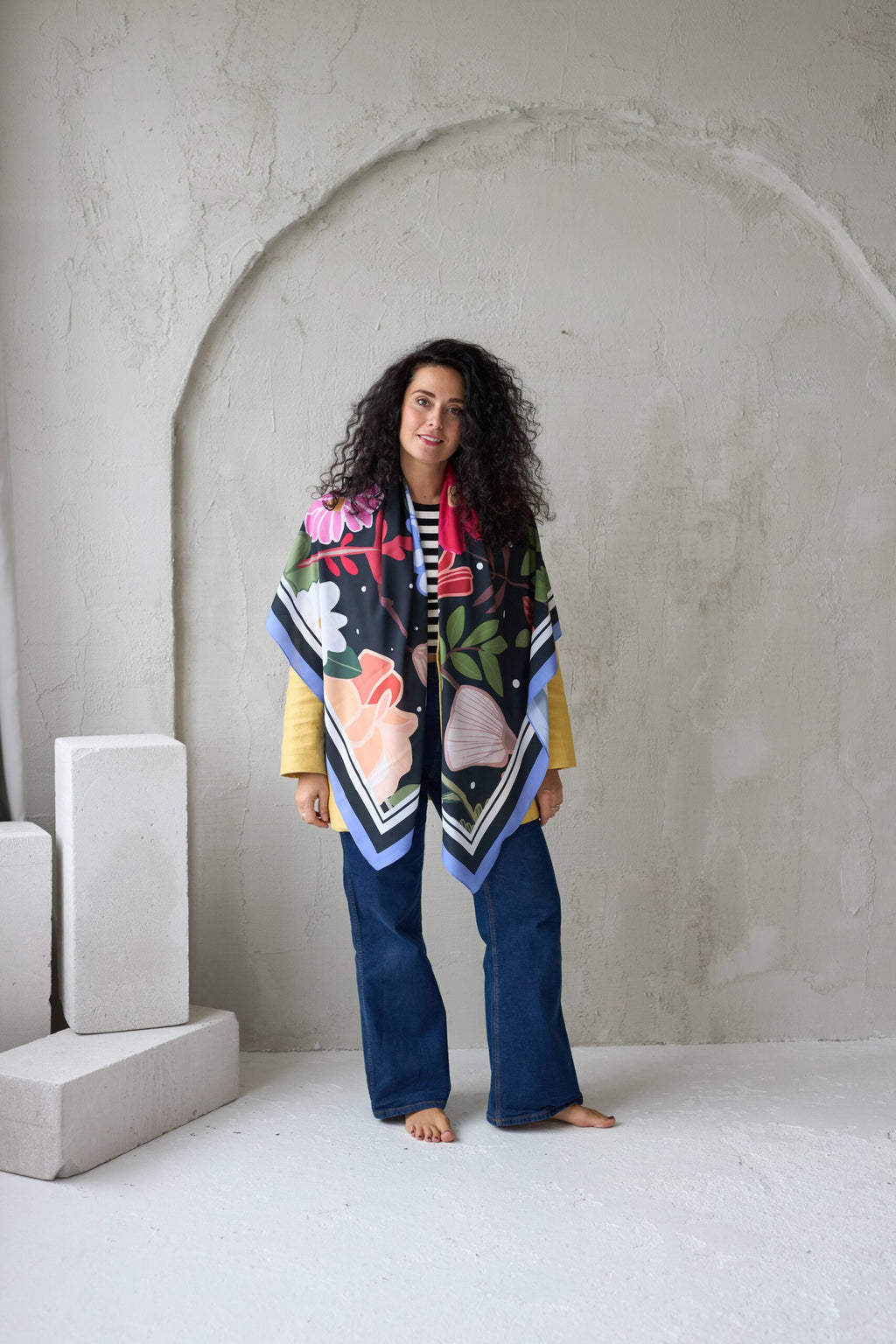 Scarf Curly Summer Night