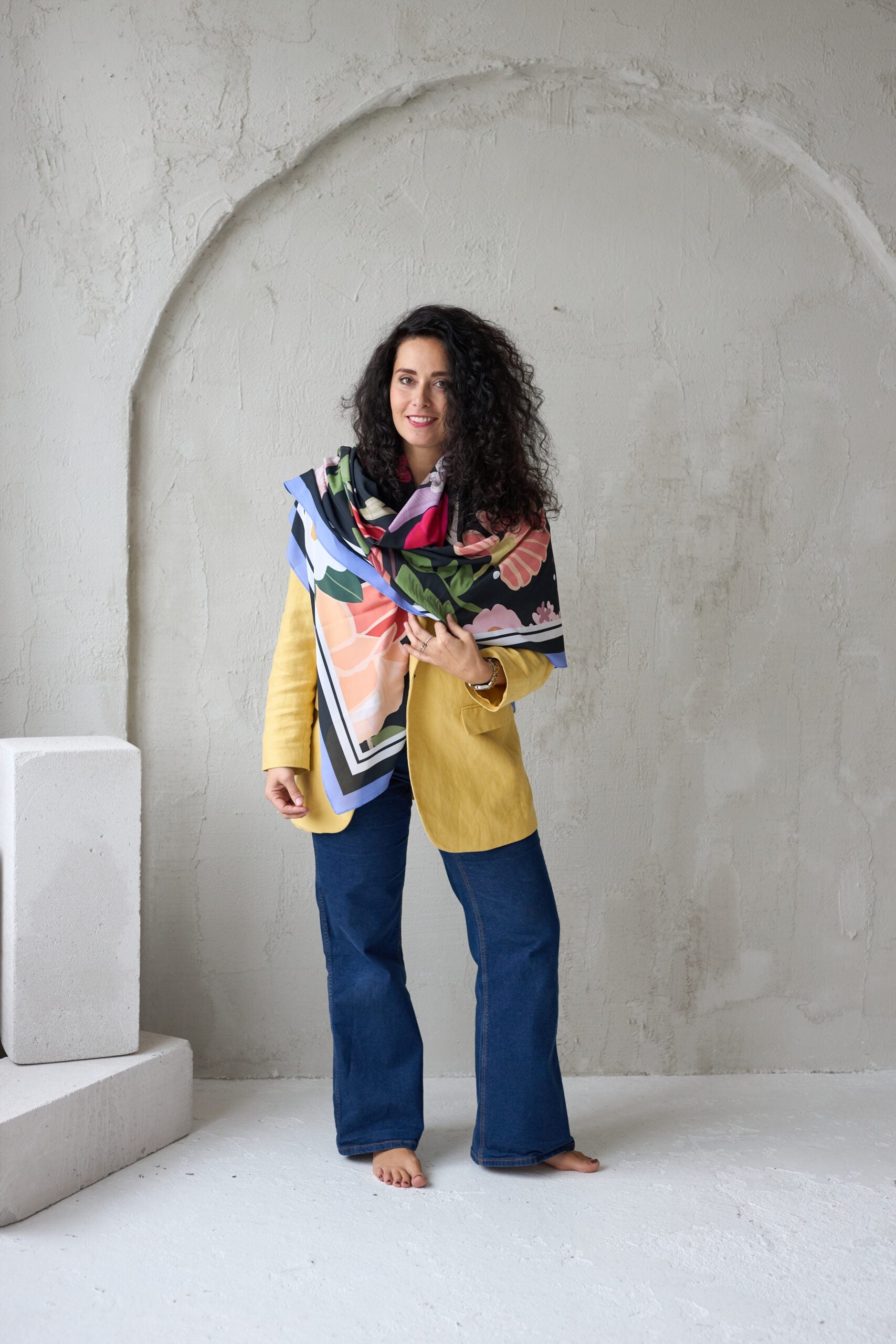 Scarf Curly Summer Night